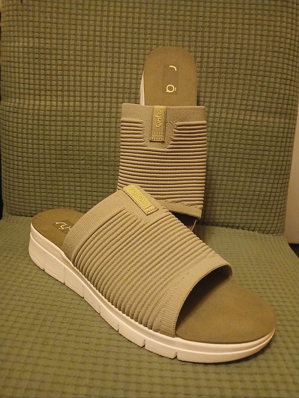 Ryka Epic Abbey Green Slip On Sandal Sz 11W (092226D)